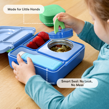 OmieBox® – Lonchera Térmica Infantil con Termo Integrado - Sea Blue | Omie