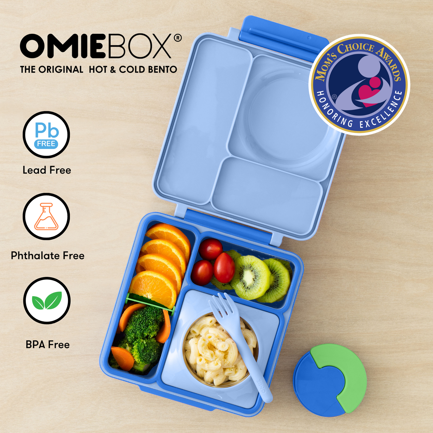 OmieBox® – Lonchera Térmica Infantil con Termo Integrado - Sea Blue | Omie