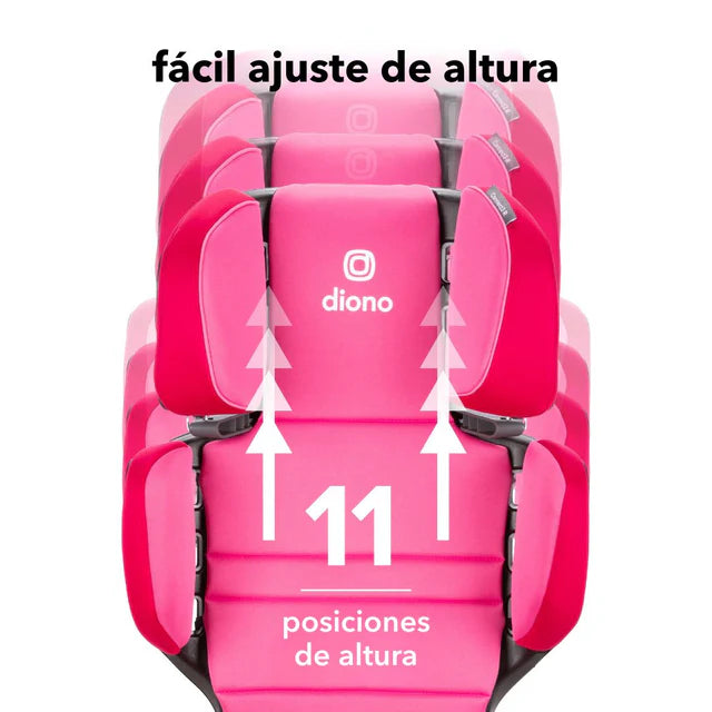 Butaca Connect3® RXT 2-in-1 High-Back Booster -  Pink Cotton Candy | Diono
