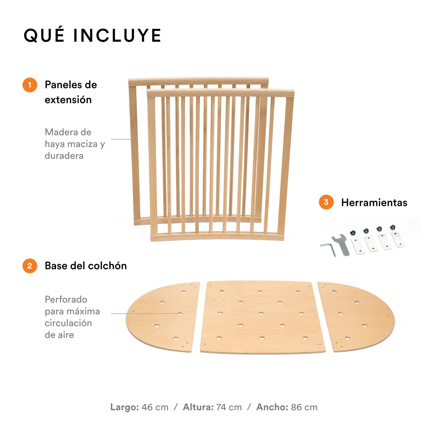 Kit de Extensión para Cuna Sleepi™  (Versión 3) - Natural | Stokke