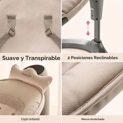 Mecedora Eléctrica 2 en 1 Columpio Convertible | MomCozy