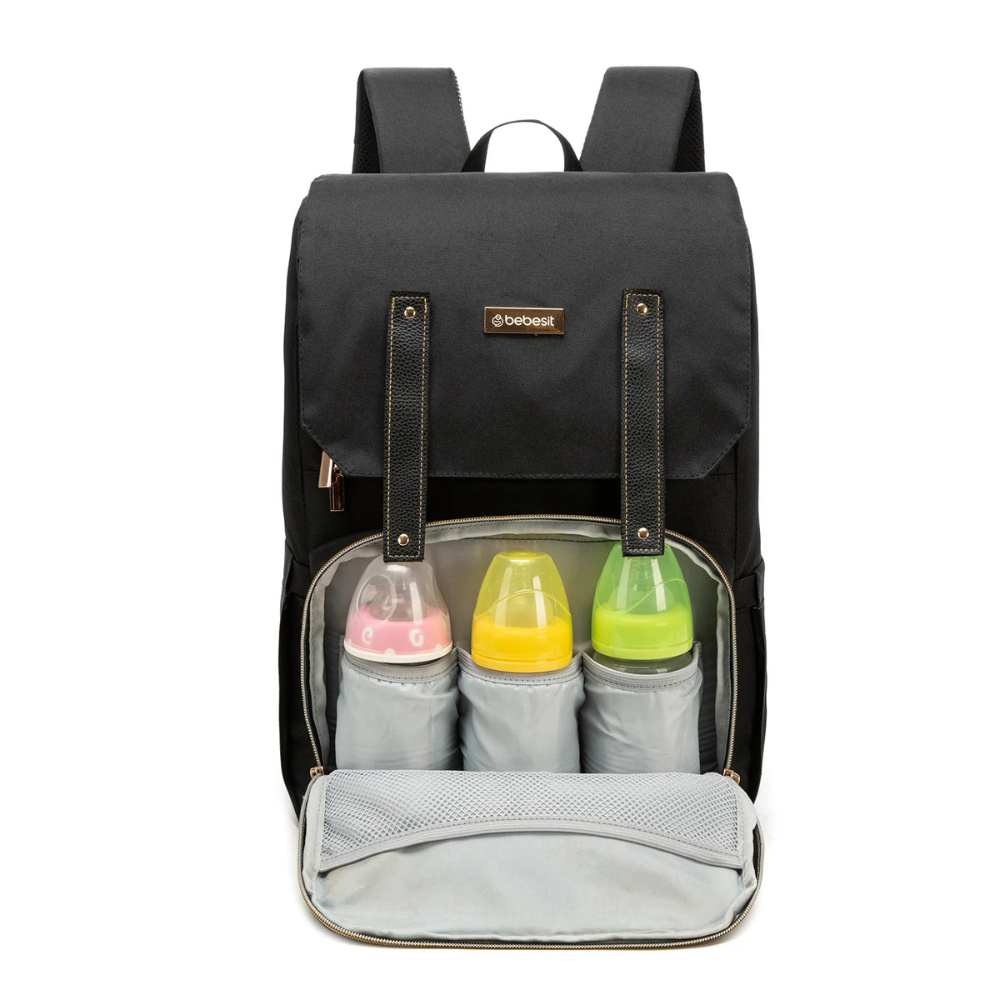 Mochila Pañalera - Black Gold | Bebesit