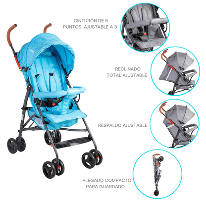 Coche Paragua - Celeste | Bebesit