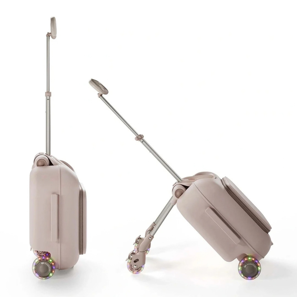 Maleta Infantil 2 en 1 con Asiento Cabby - Rose Gold | Kinderkraft