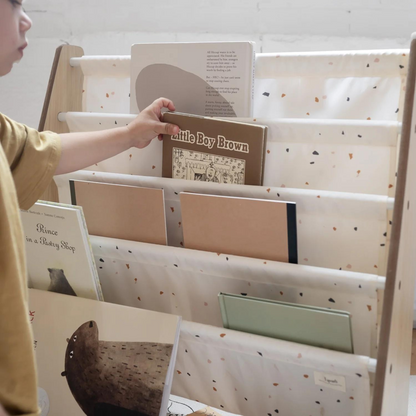 Recycled Fabric Bookcase - Terrazzo Beige