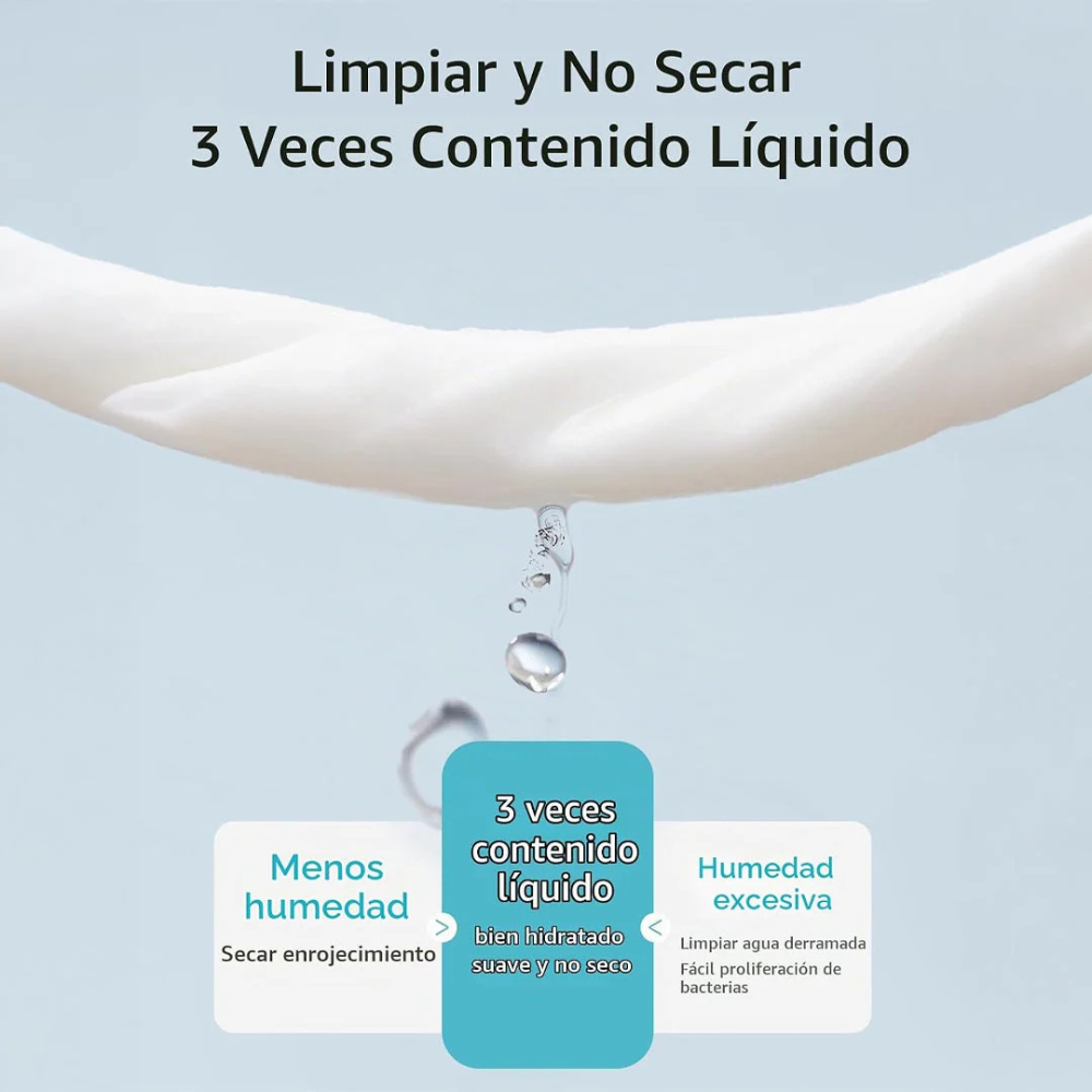 Toallitas Húmedas con Solución Salina para Cara y Nariz | MomCozy
