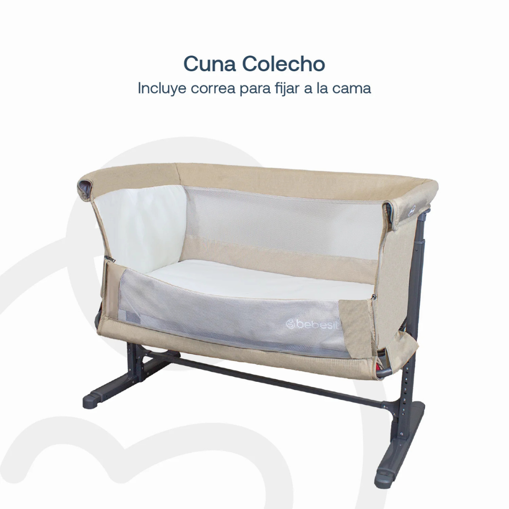 Cuna Colecho con Mosquitero MySide LX - Beige | Bebesit