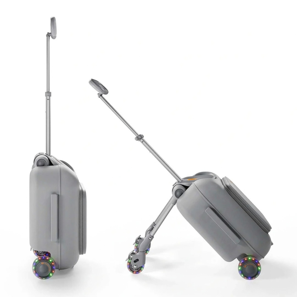 Maleta Infantil 2 en 1 con Asiento Cabby - Grey | Kinderkraft