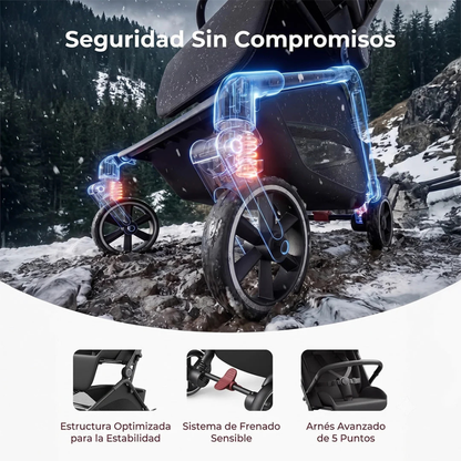 Coche de Paseo TuckGo - Black | MomCozy