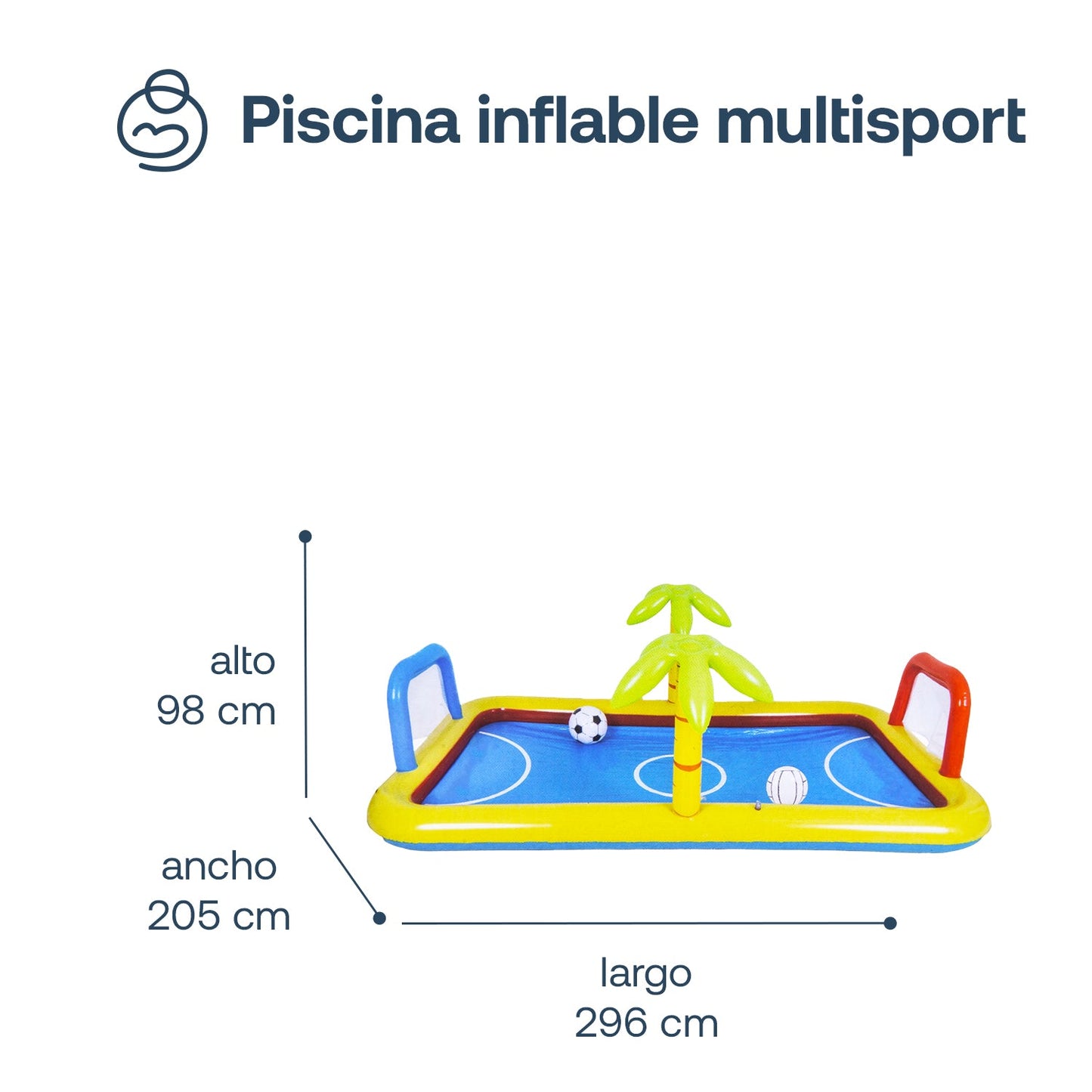 Piscina Centro de Juegos Futbol Voley Multicancha Be Splash | Bebesit