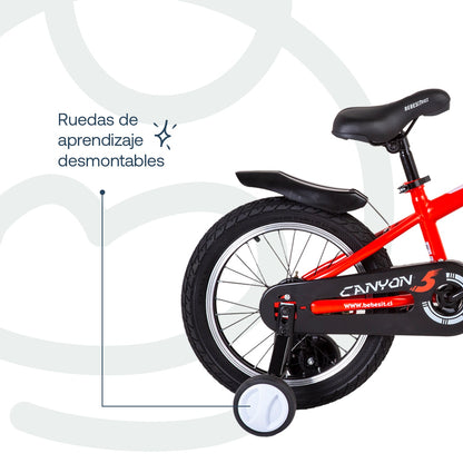 Bicicleta Infantil Canyon - Aro 16 - Rojo | Bebesit