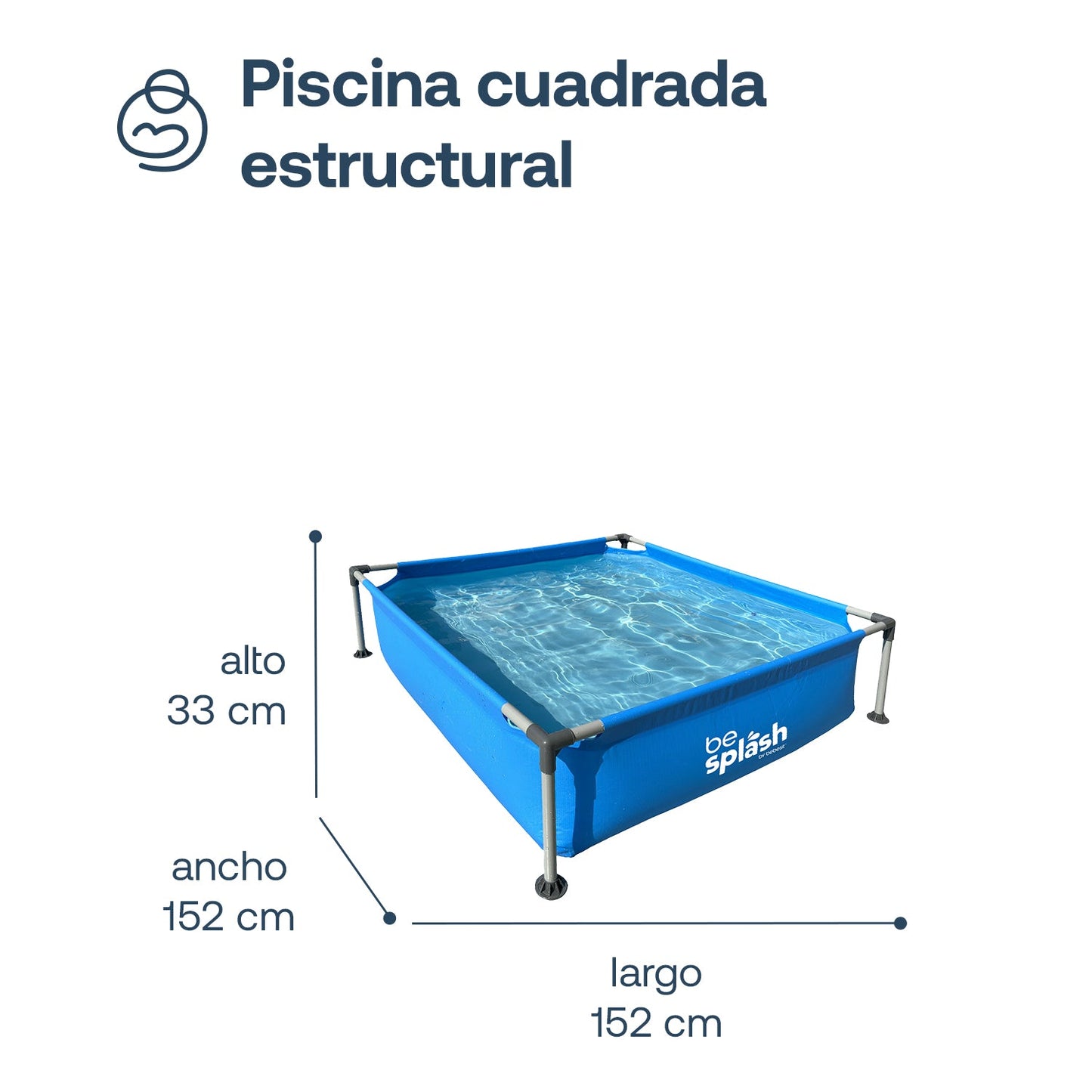 Piscina Estructural infantil de Bebé Be Splash | Bebesit