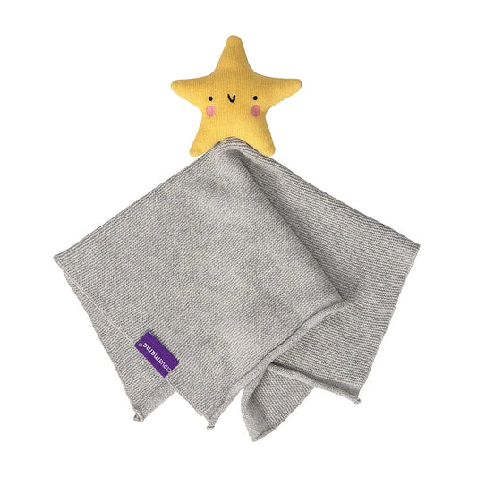 Organic Cotton Star Tuto - Grey/Yellow