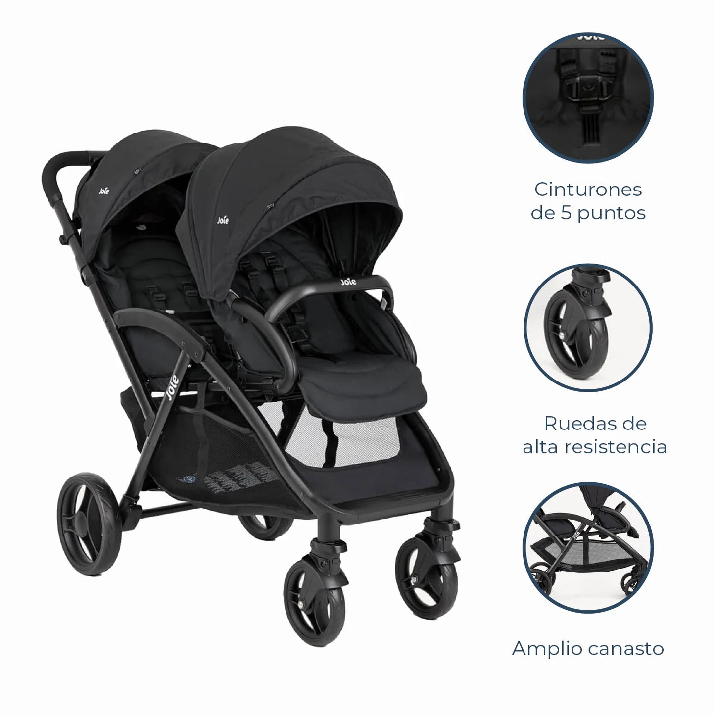 Coche Paseo Doble Evalite™ Dúo - Shale | Joie