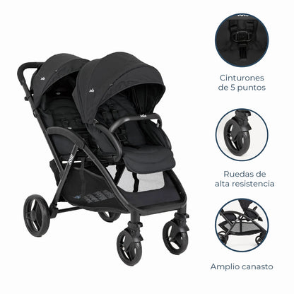 Coche Paseo Doble Evalite™ Dúo - Shale | Joie
