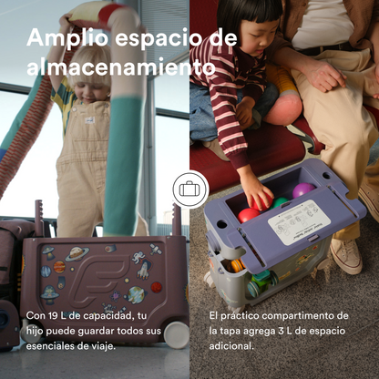 Maleta Infantil y Cama de Viaje JetKids™ BedBox™ - Rosa Coral | Stokke