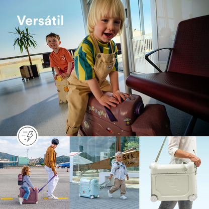Maleta Infantil y Cama de Viaje JetKids™ BedBox™ - Verde Marino | Stokke