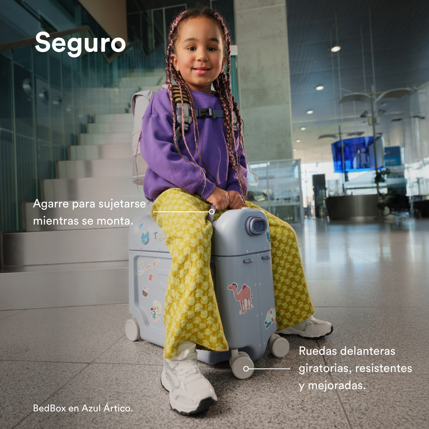 Maleta Infantil y Cama de Viaje JetKids™ BedBox™ - Verde Marino | Stokke