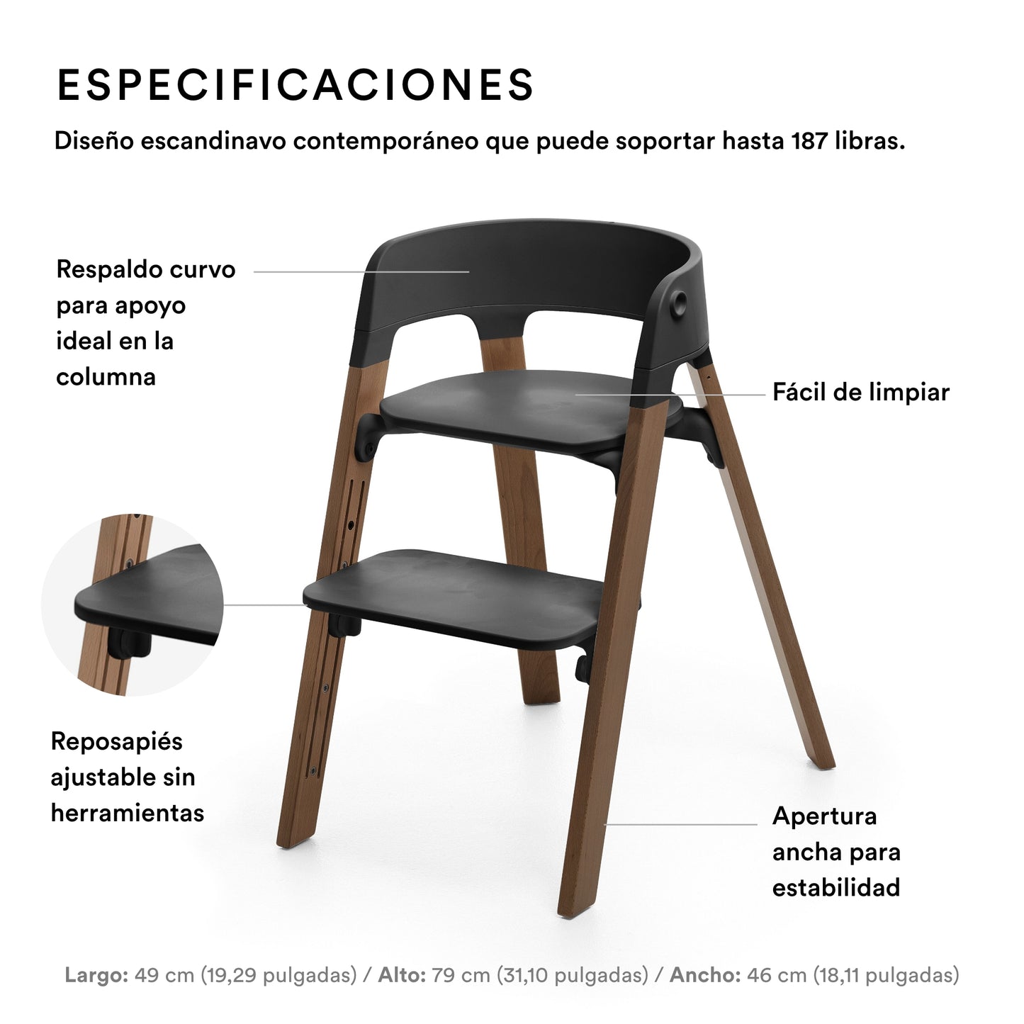 Silla Steps™ - Black Warm Brown | Stokke