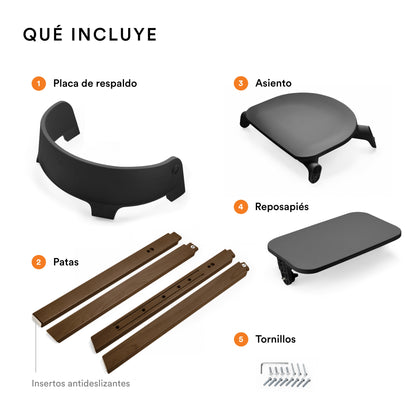 Silla Steps™ - Black Warm Brown | Stokke