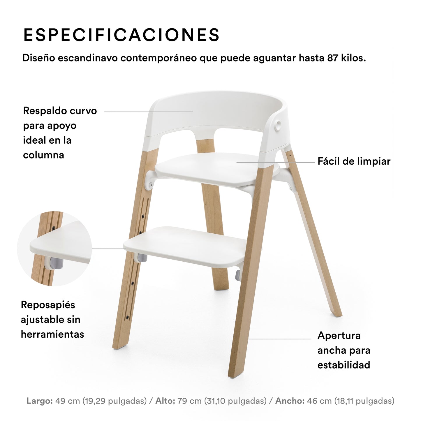 Silla Steps™ - Blanco Natural | Stokke