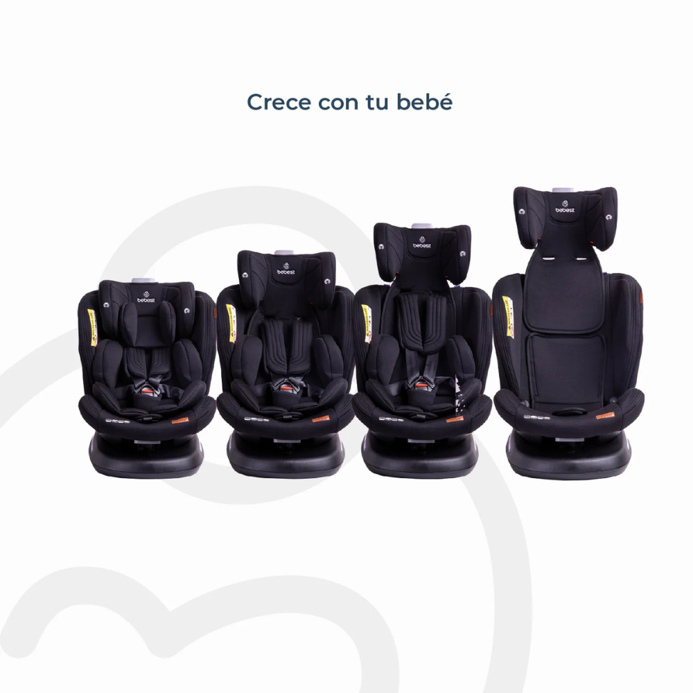 Silla de Auto Convertible Isofix Supra 360º Premium - Negro | Bebesit