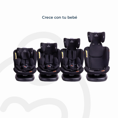 Silla de Auto Convertible Isofix Supra 360º Premium - Negro | Bebesit