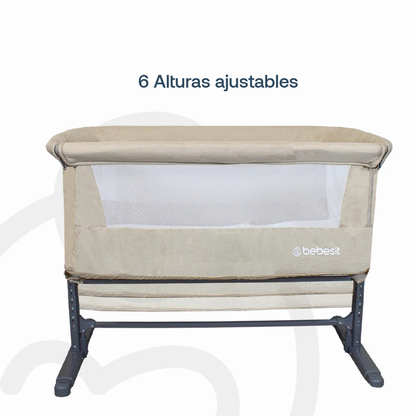 Cuna Colecho con Mosquitero MySide LX - Beige | Bebesit