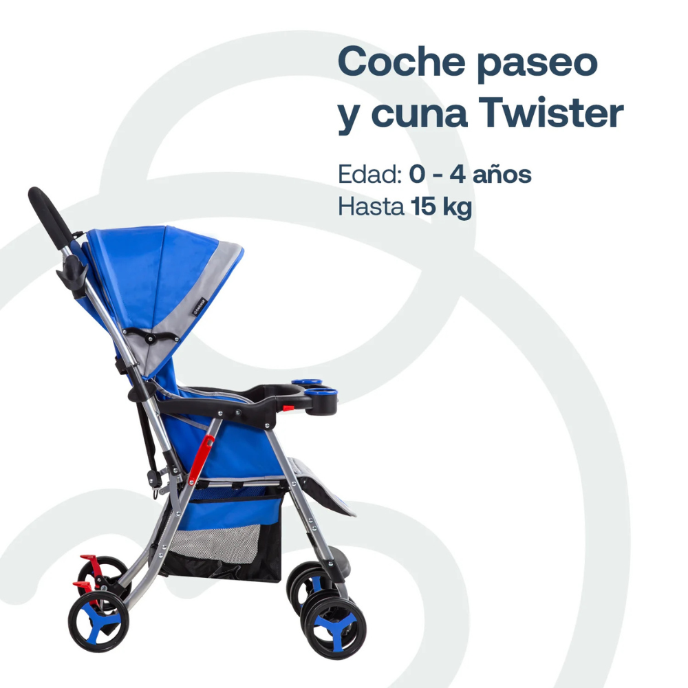 Coche Paseo y Cuna Twister SX - Azul | Bebesit