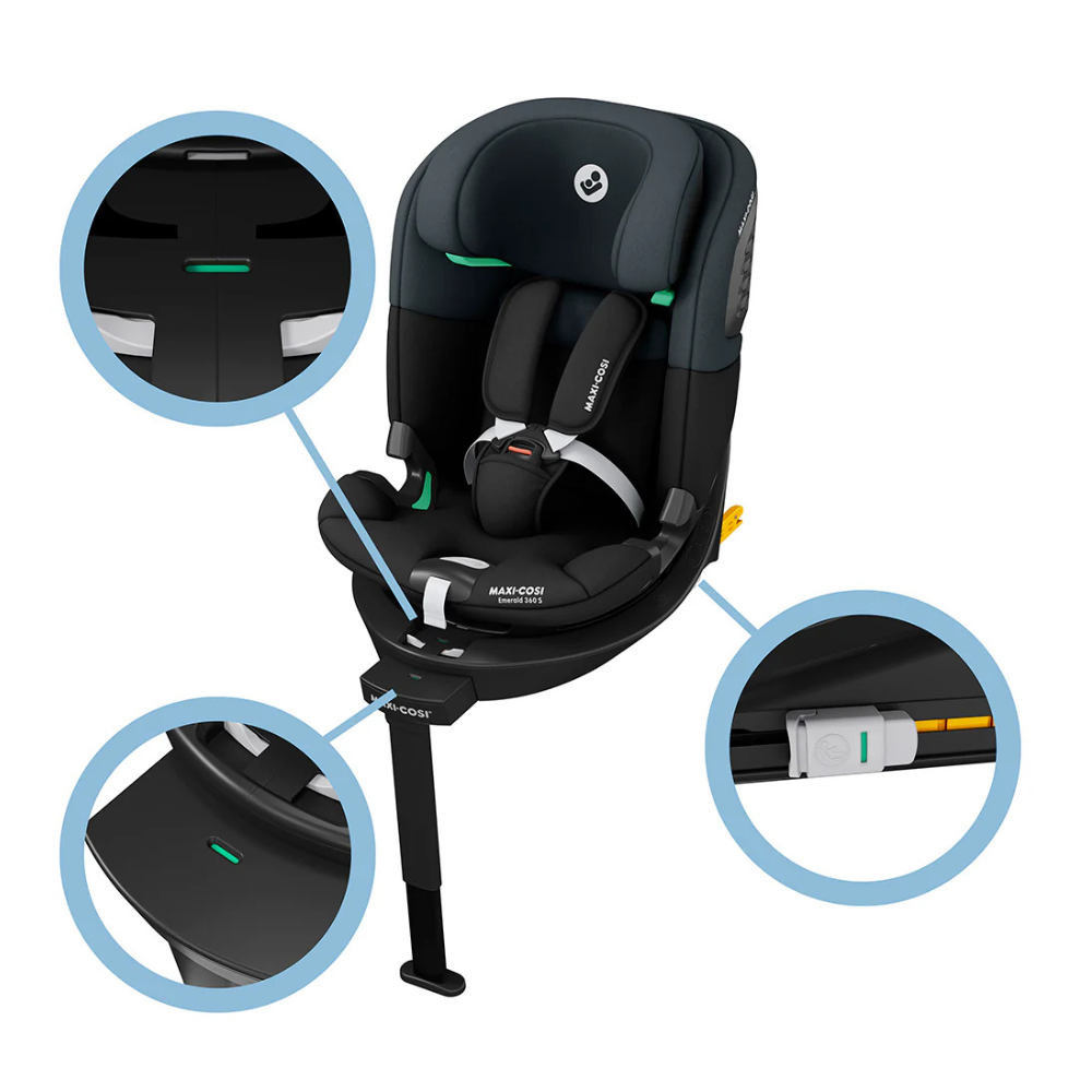 Silla de Auto Convertible Emerald 360° S - Tonal Black | Maxi Cosi