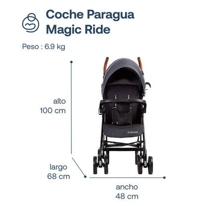 Coche Paragua Magic Ride - Gris | Bebesit