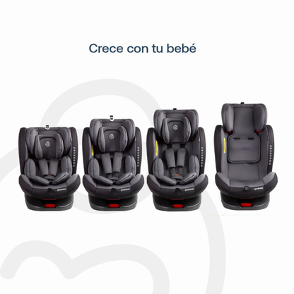 Silla de Auto Convertible 360° Isofix Saturn - Gris | Bebesit
