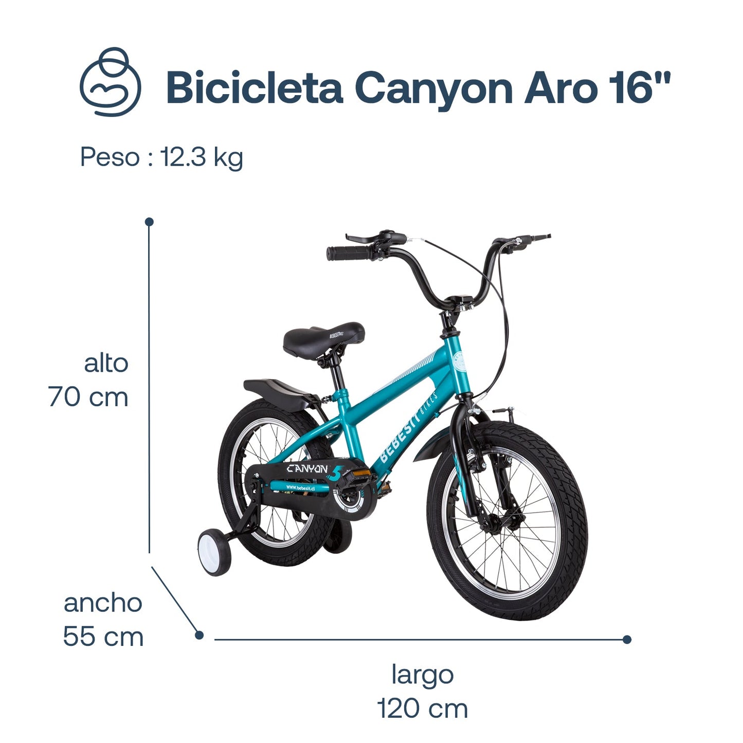 Bicicleta Infantil Canyon - Verde | Bebesit