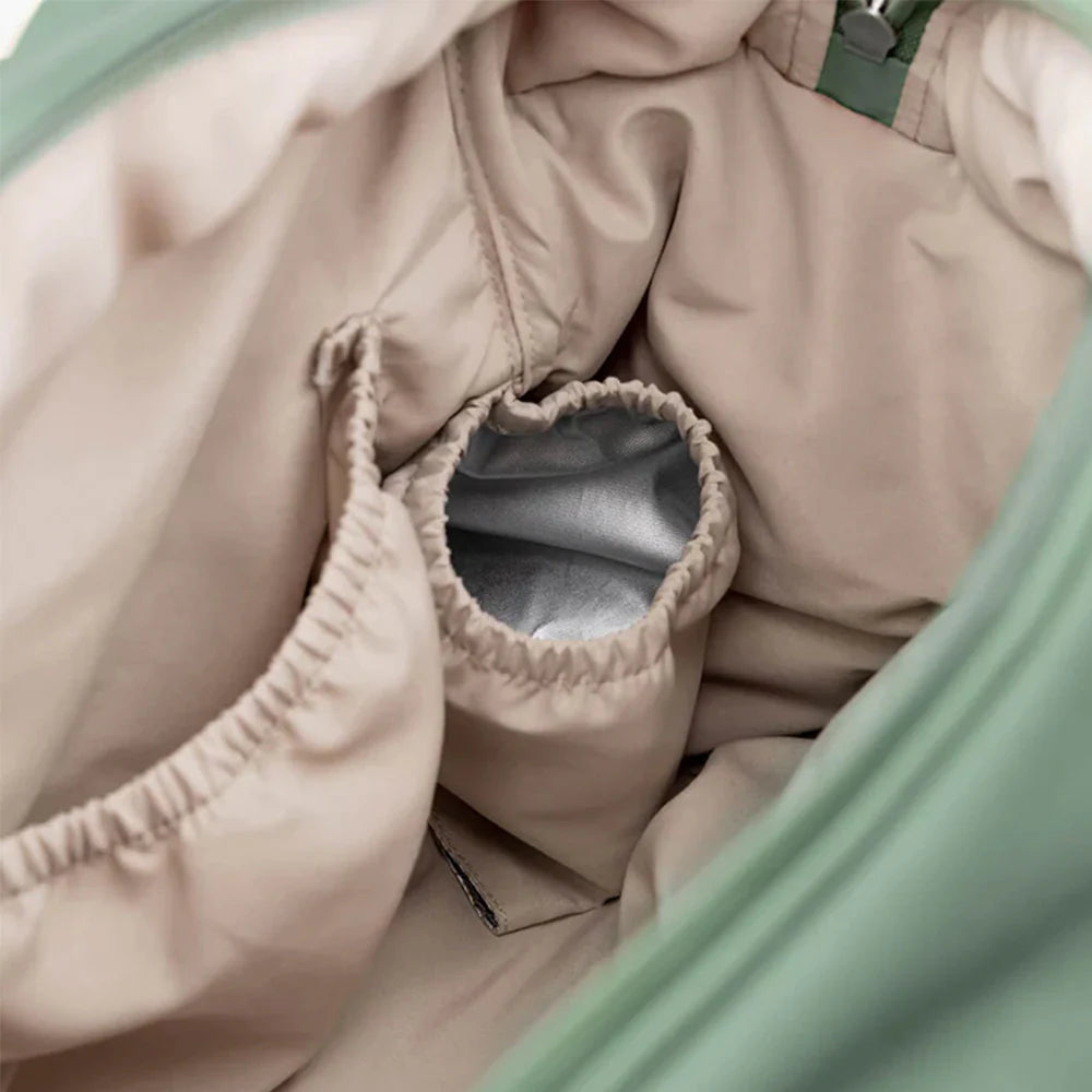 Bolso Maternal Acolchado con Mudador Portátil - Verde | Done by deer