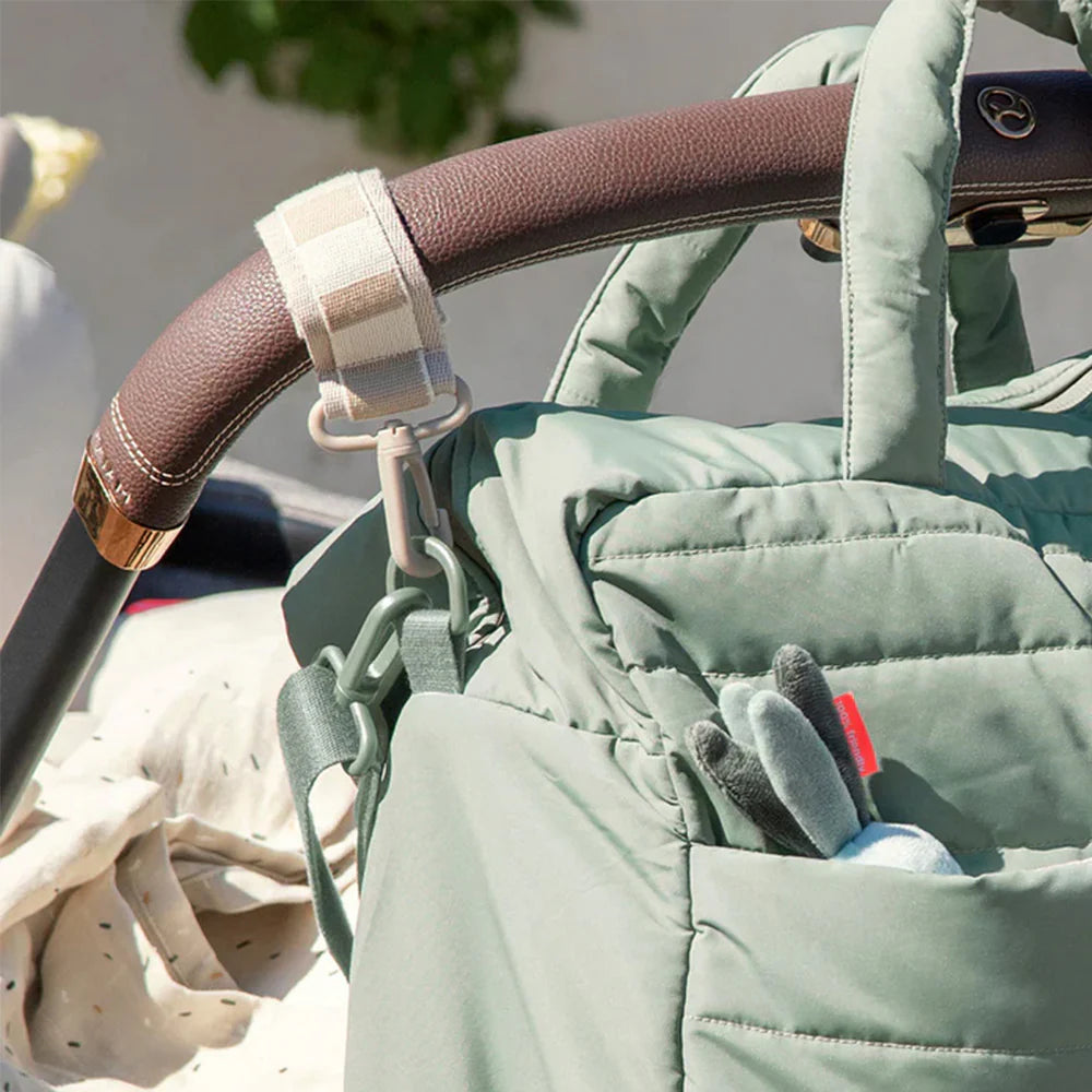 Bolso Maternal Acolchado con Mudador Portátil - Verde | Done by deer