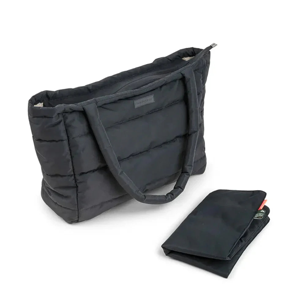 Bolso Maternal Tote Acolchado con Mudador Portátil - Negro | Done by deer