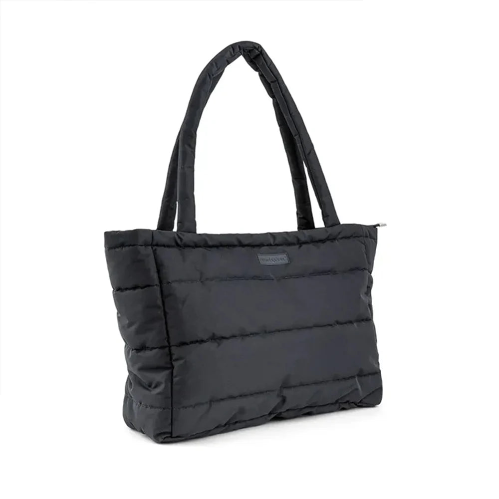 Bolso Maternal Tote Acolchado con Mudador Portátil - Negro | Done by deer