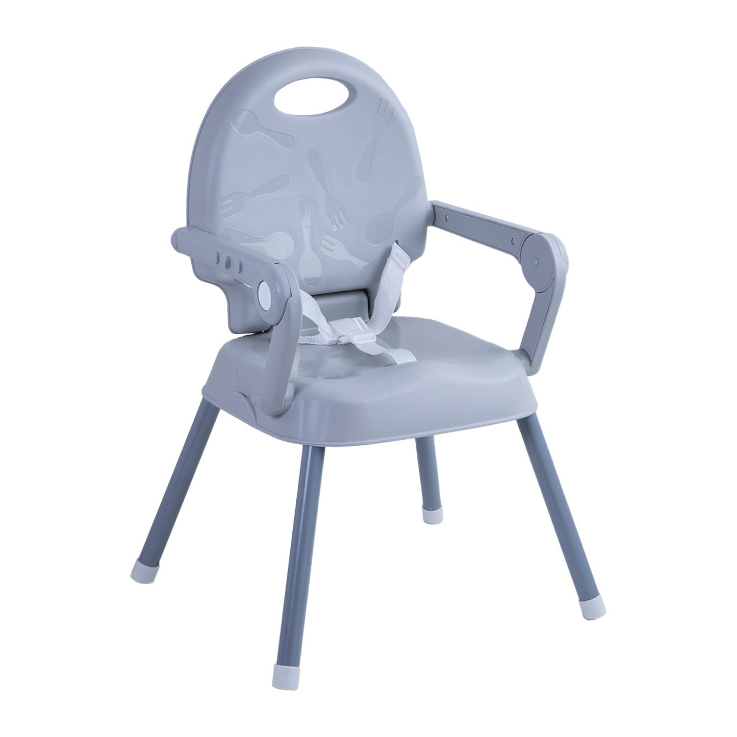 Silla de Comer Plegable Portátil Bebé y Niño Fold - Gris | Bebesit