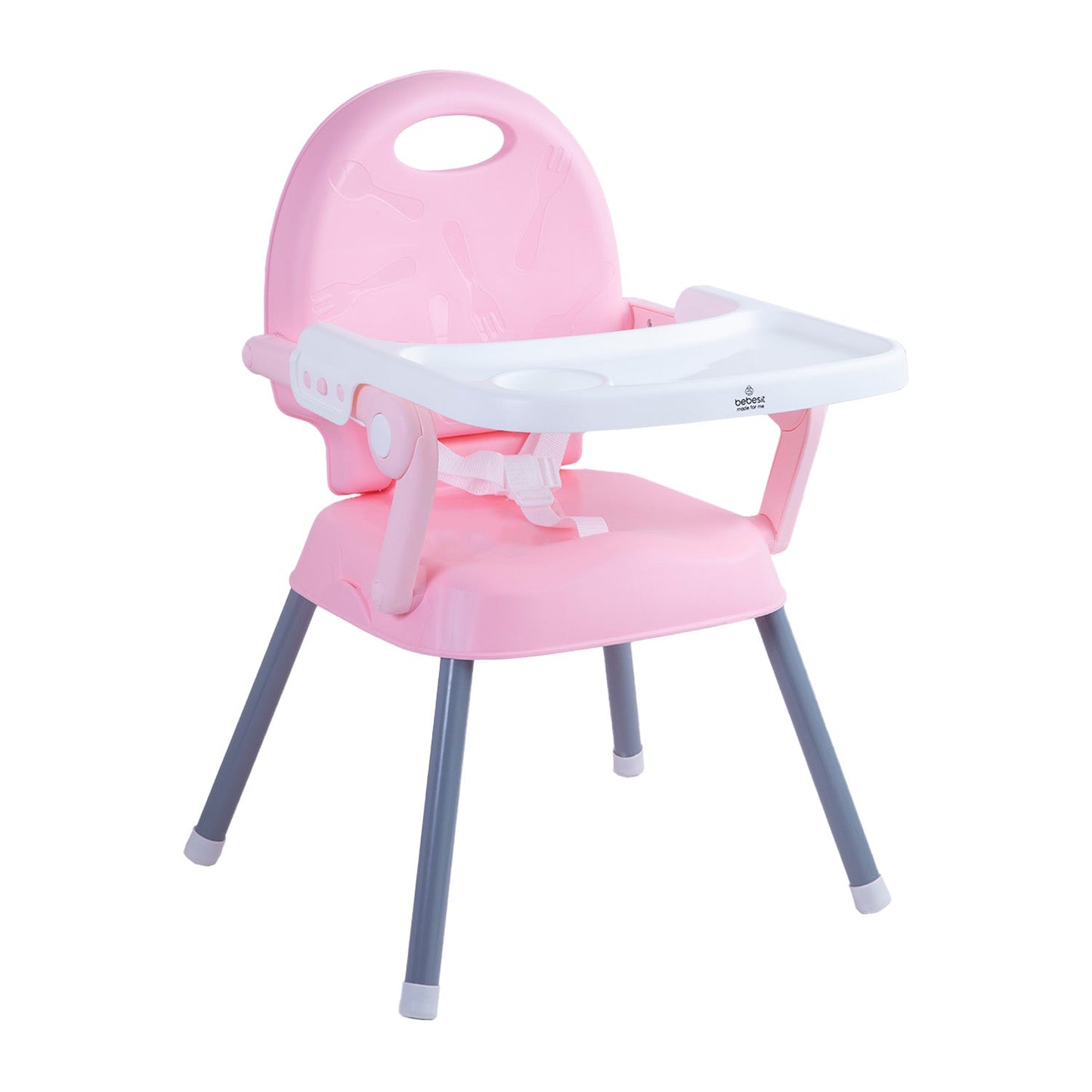 Silla de Comer Plegable Portátil Bebé y Niño Fold - Rosa | Bebesit