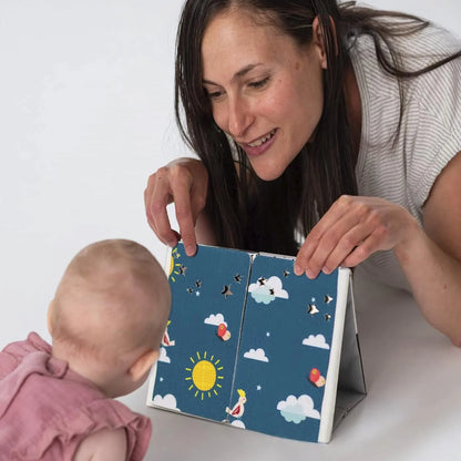 Libro y Espejo Blanco y Negro Tummy Time | Taf Toys