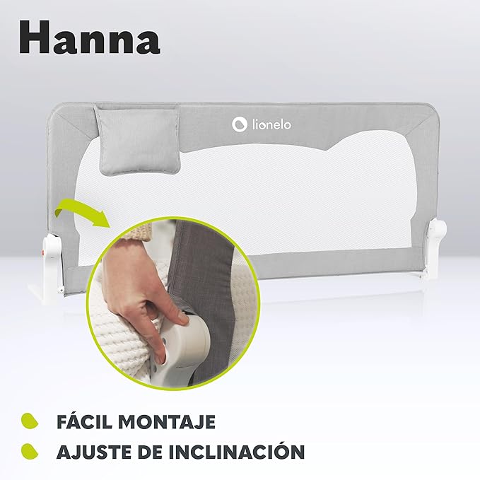 Baranda para Cama Hannah - Grey Melange | Lionelo