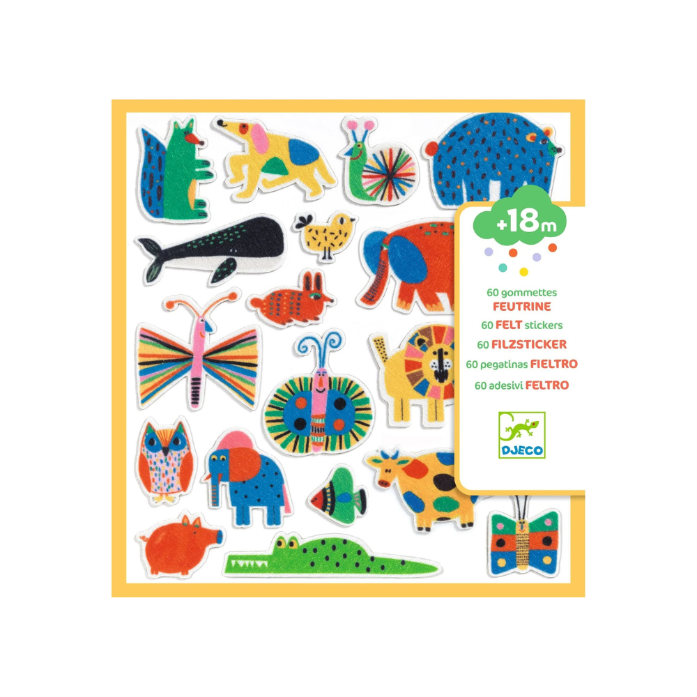 Stickers de Fieltro - ¡Animales por todas partes! | Djeco