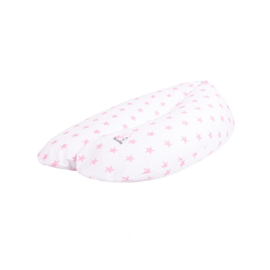 Cojín Maternal Multifuncional - Blanco - Estrellas Rosadas| Kissenbag