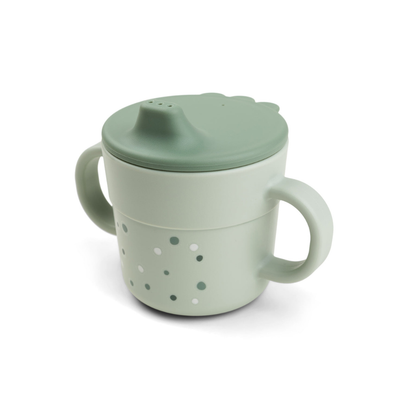 Vaso con Boquilla Foodie Happy Dots - Verde | Done by deer