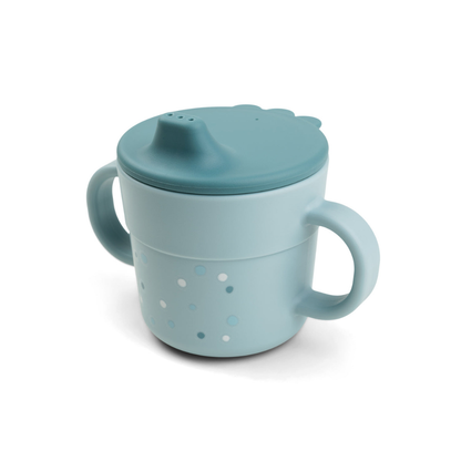 Vaso con Boquilla Foodie Happy Dots - Azul | Done by deer
