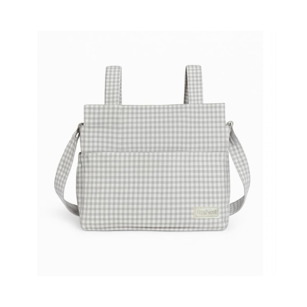 Bolso Clásico -  Mini Vichy Gris | miNest
