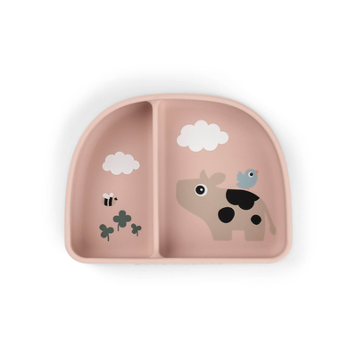 Bowl con Compartimentos Stick & Stay Tiny Farm - Rosa | Done by deer