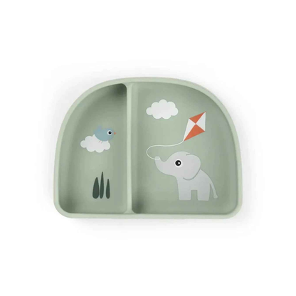 Bowl con Compartimentos Stick & Stay Playground - Verde | Done by deer