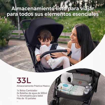 Coche de Paseo TuckGo - Black | MomCozy