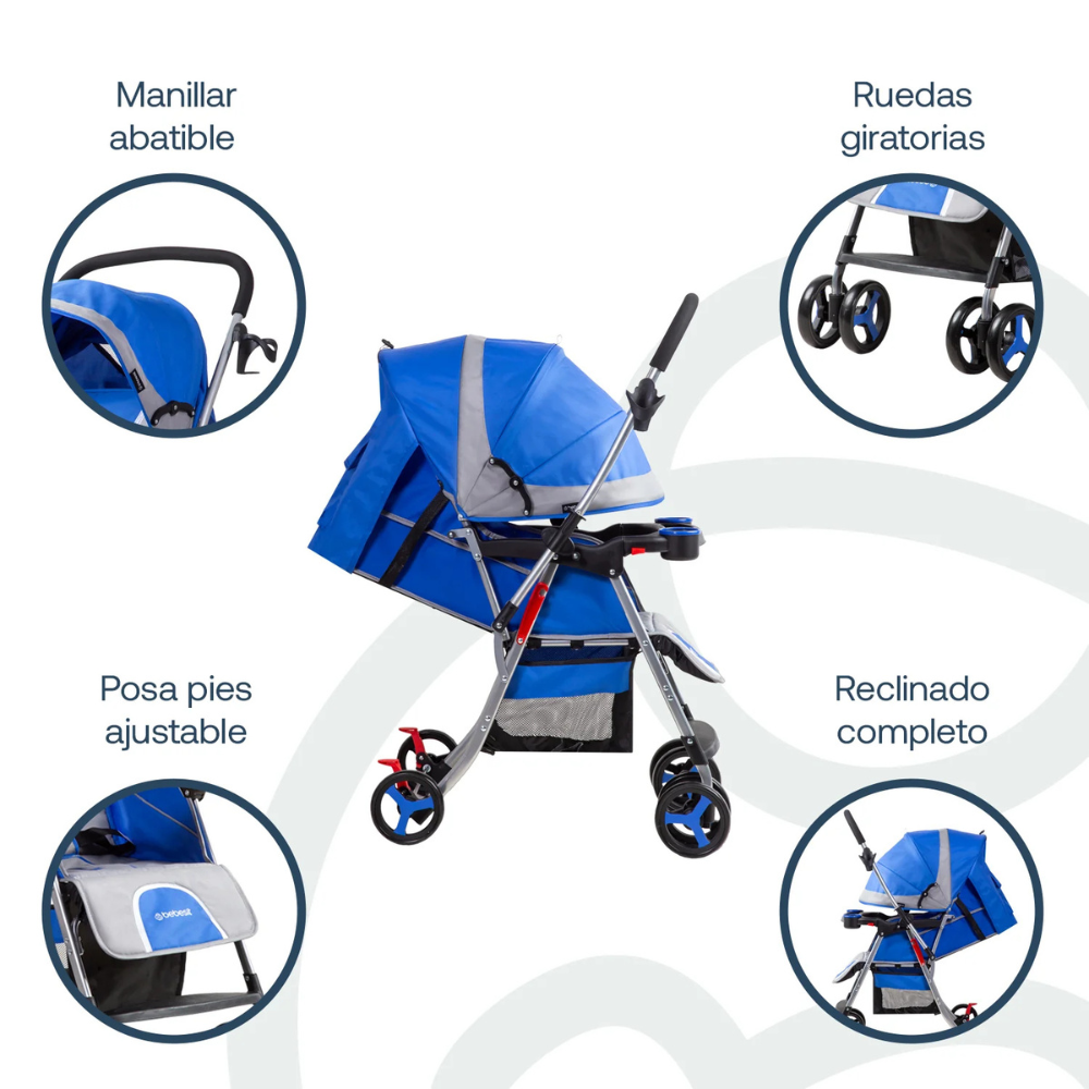 Coche Paseo y Cuna Twister SX - Azul | Bebesit